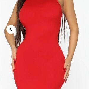 Elegant Red Sleeveless Dress